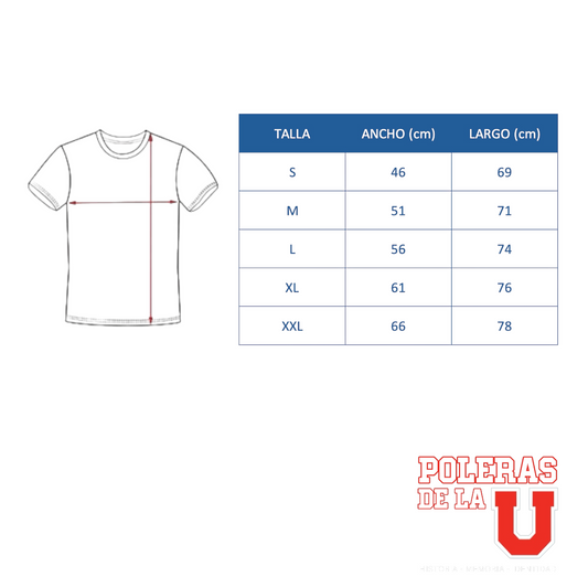 Polera U. de Chile (AZUL) - LOGOS HISTORICOS