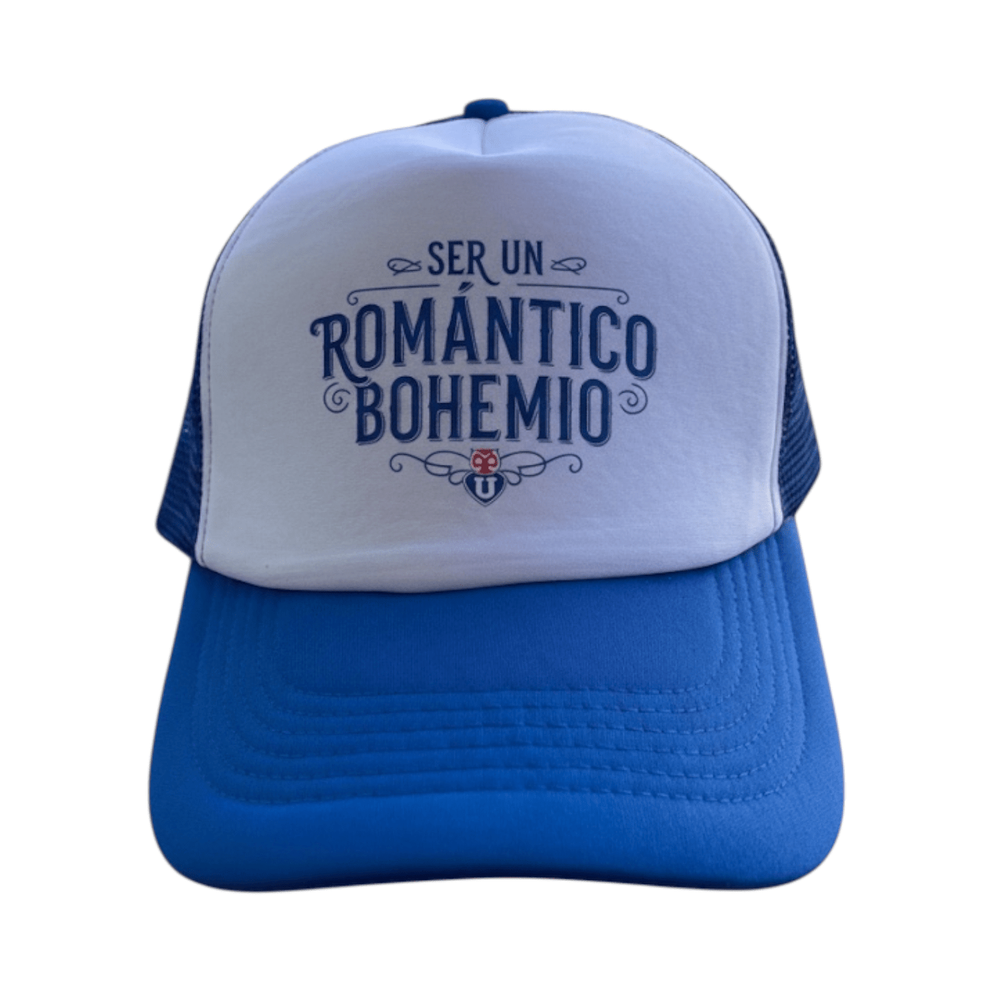 Gorro jockey azul rey U. de Chile Romántico Bohemio | Poleras de la U