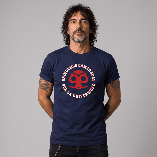 Polera U. de Chile (AZUL) - BRINDEMOS CAMARADAS - Poleras de la U