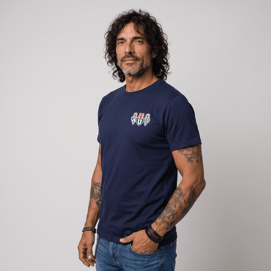 Polera U. de Chile (AZUL) - LOGOS HISTORICOS PECHO - Poleras de la U