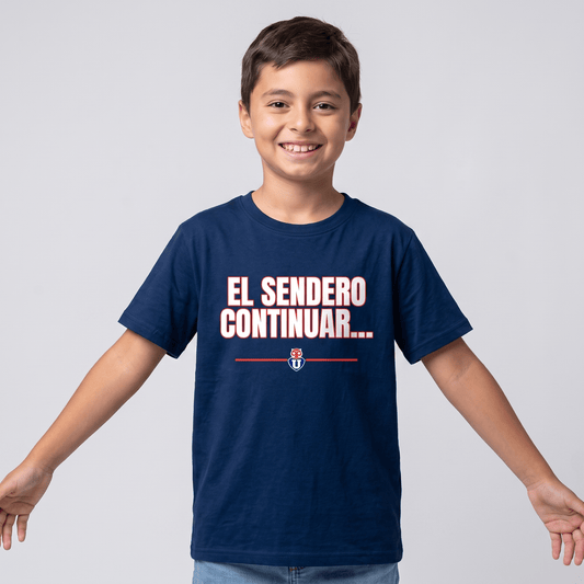 Polera U. de Chile Niño/a (AZUL) - EL SENDERO - Poleras de la U