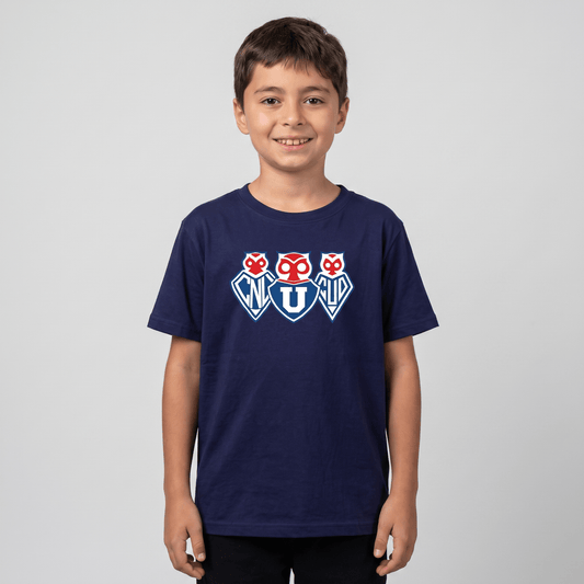 Polera U. de Chile Niño/a (AZUL) - LOGOS HISTORICOS (Niño) - Poleras de la U
