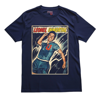 Polera U. de Chile (AZUL) - LEONEL INMORTAL