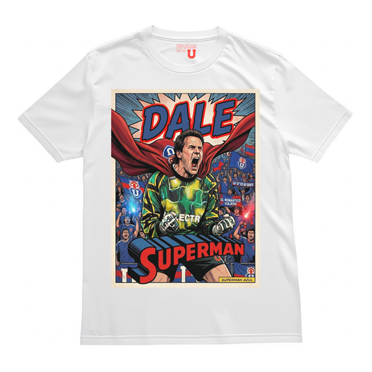 Polera U. de Chile (BLANCA) - DALE SUPERMAN
