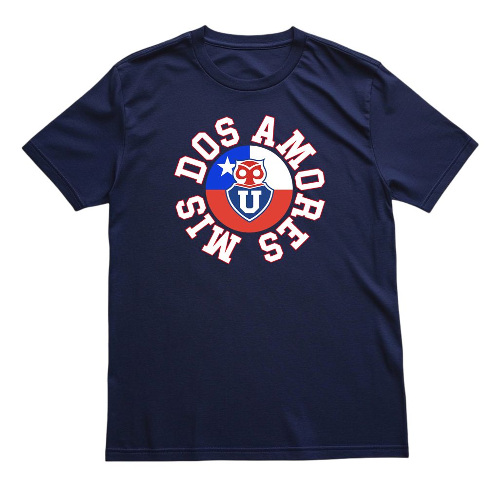 Polera U. de Chile (AZUL) - MIS DOS AMORES