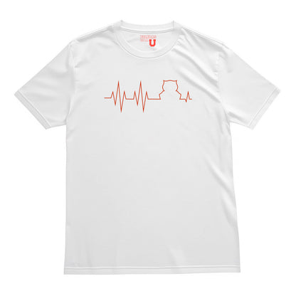 Polera U. de Chile - MI VIDA (Blanca) Roja