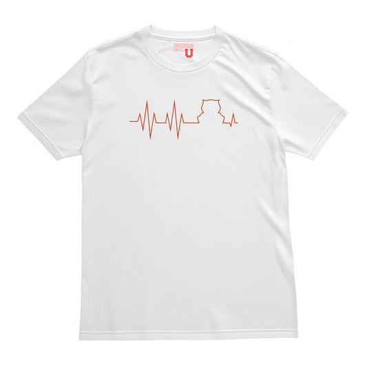 Polera U. de Chile - MI VIDA (Blanca) Roja