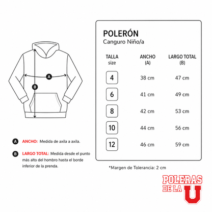 Polerón U. de Chile Niño/a (AZUL) - MIS DOS AMORES