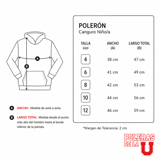 Polerón U. de Chile Niño/a (AZUL) - CHUNCHITO