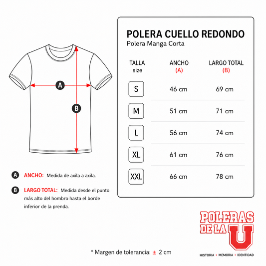 Polera U. de Chile (AZUL) - MI VIDA
