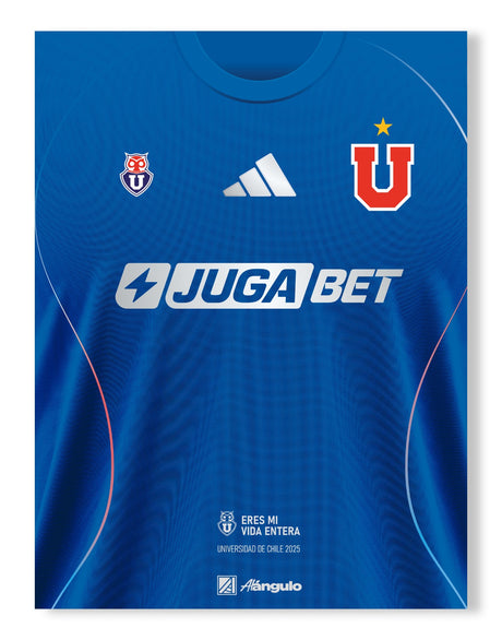 Poster U de Chile 30x40 Camiseta 2025