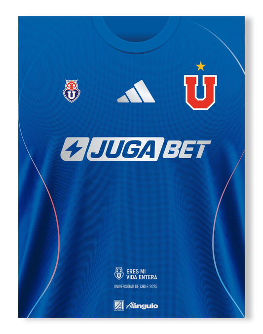 Poster U de Chile 30x40 Camiseta 2025