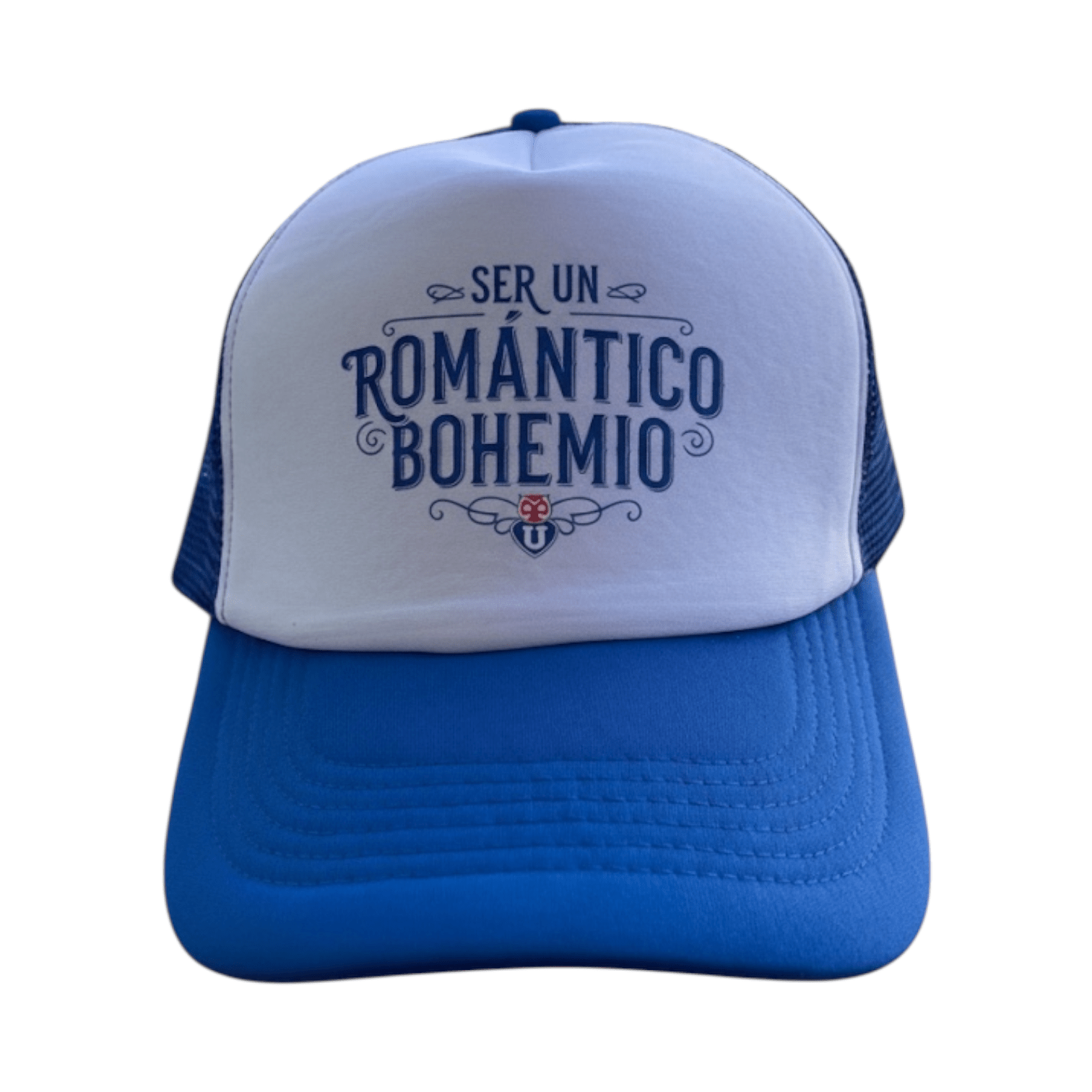 Gorro jockey azul rey U. de Chile Romántico Bohemio | Poleras de la U