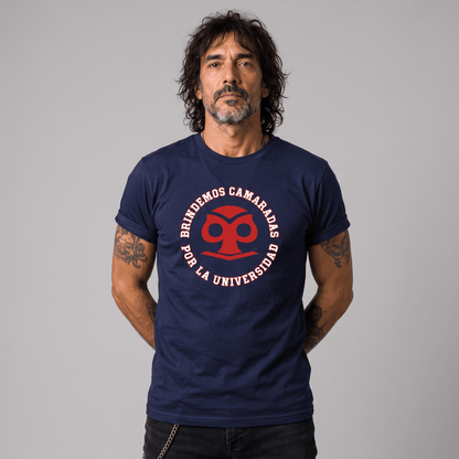 Polera U. de Chile (AZUL) - BRINDEMOS CAMARADAS - Poleras de la U
