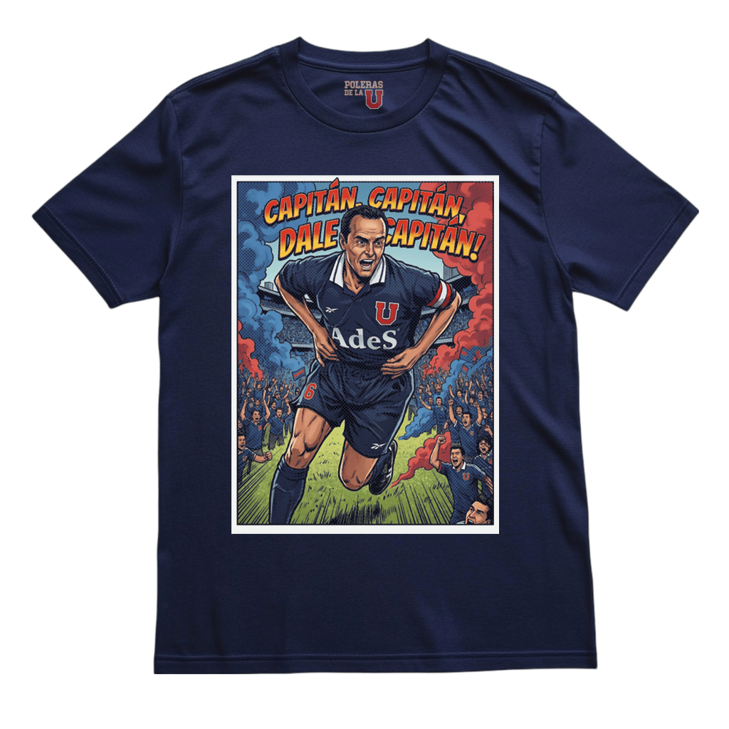 Polera azul U. de Chile Capitán Capitán Dale Capitán | Poleras de la U
