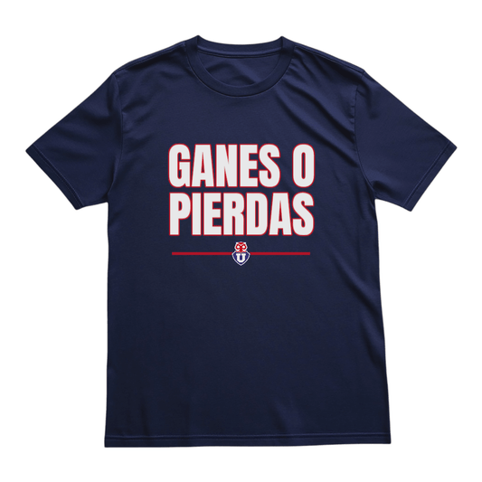 Polera U. de Chile (AZUL) - GANES O PIERDAS - Poleras de la U