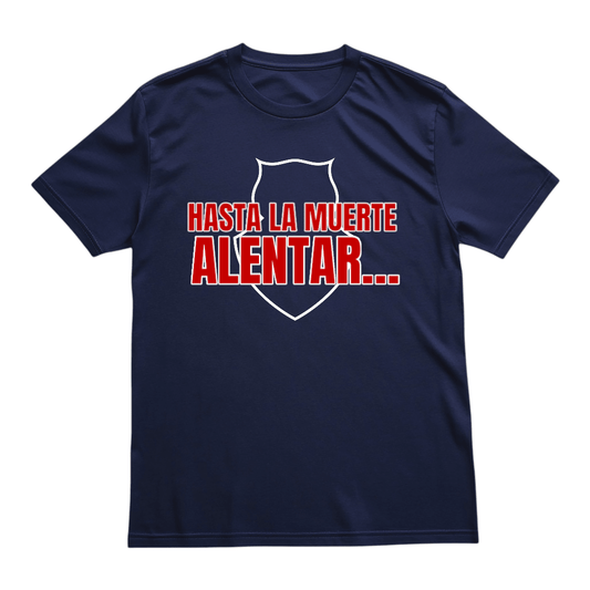 Polera U. de Chile (AZUL) - HASTA LA MUERTE - Poleras de la U