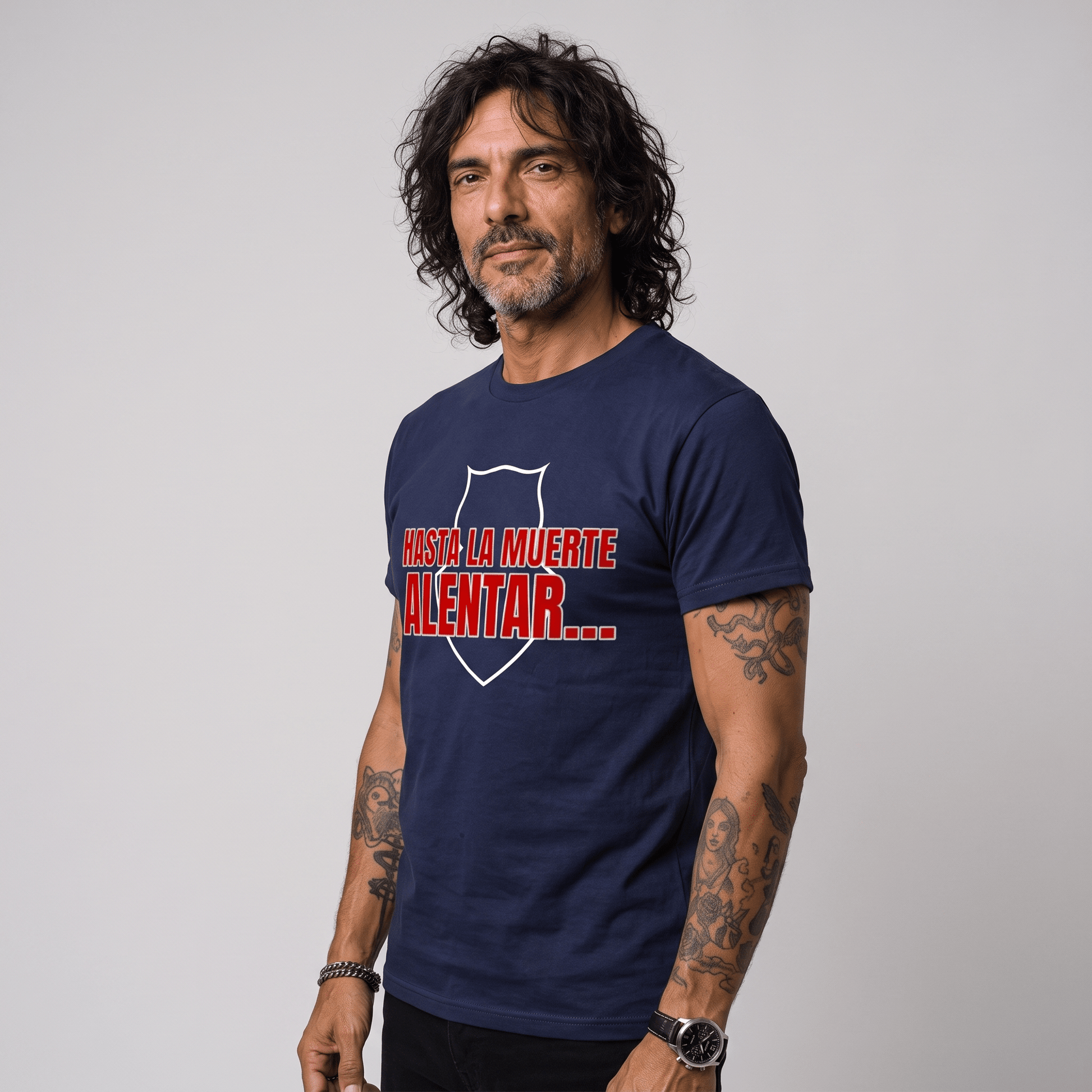Polera U. de Chile (AZUL) - HASTA LA MUERTE - Poleras de la U