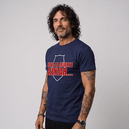 Polera U. de Chile (AZUL) - HASTA LA MUERTE - Poleras de la U