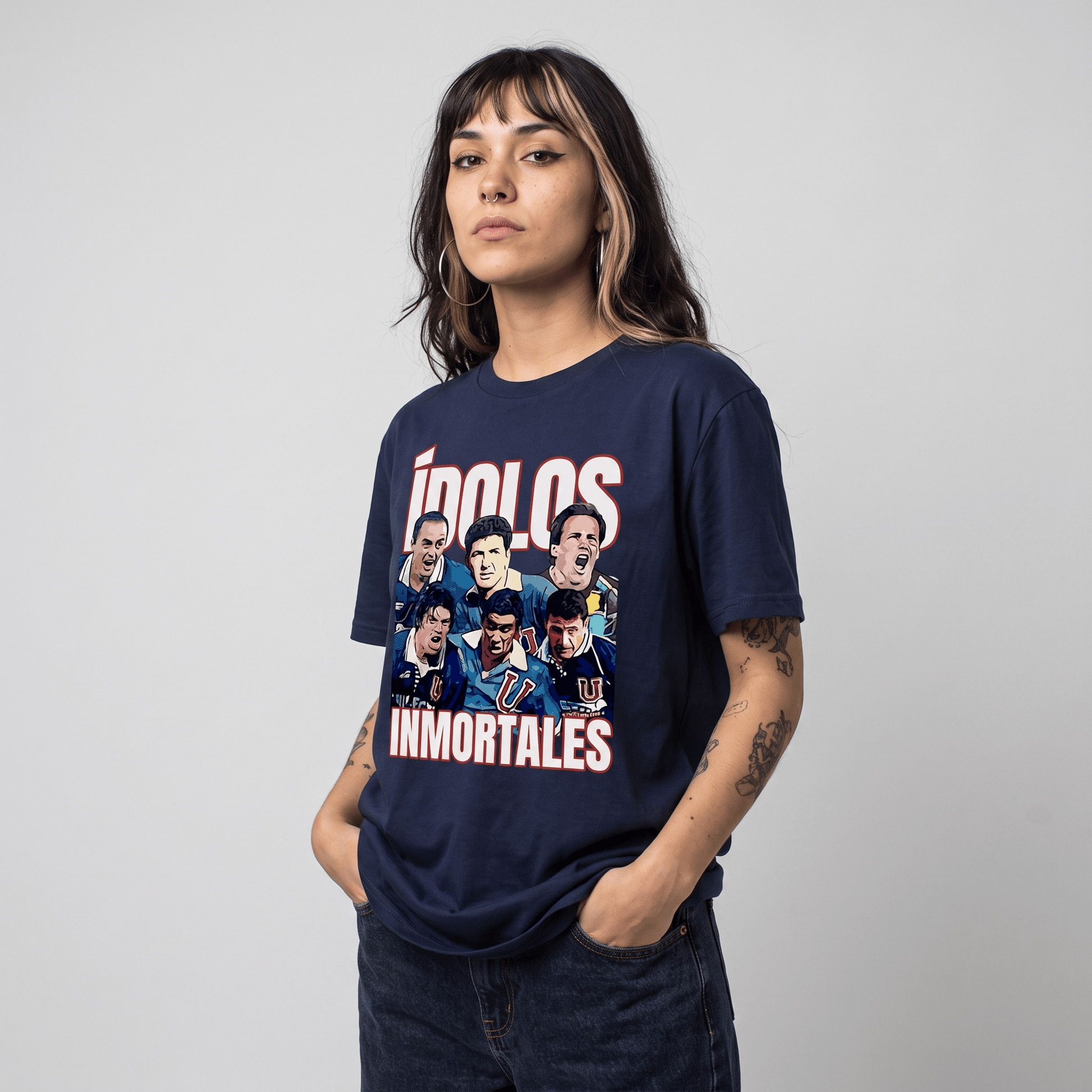 Polera U. de Chile (AZUL) - INMORTALES - Poleras de la U