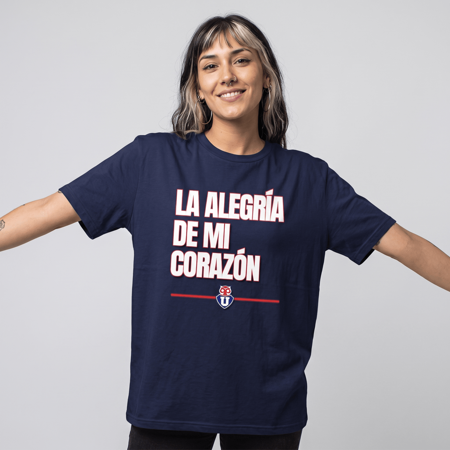 Polera U. de Chile (AZUL) - LA ALEGRÍA DE MI CORAZÓN - Poleras de la U
