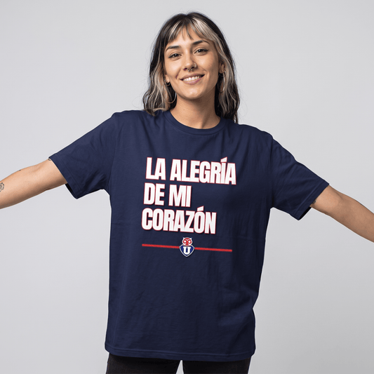 Polera U. de Chile (AZUL) - LA ALEGRÍA DE MI CORAZÓN - Poleras de la U