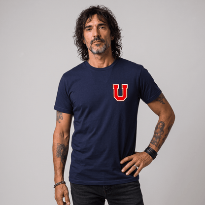 Polera U. de Chile (AZUL) - LA "U" (en el corazón) - Poleras de la U