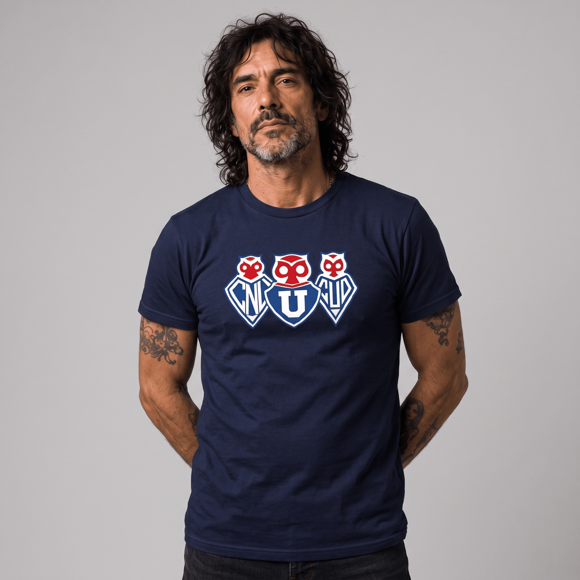Polera U. de Chile (AZUL) - LOGOS HISTORICOS - Poleras de la U