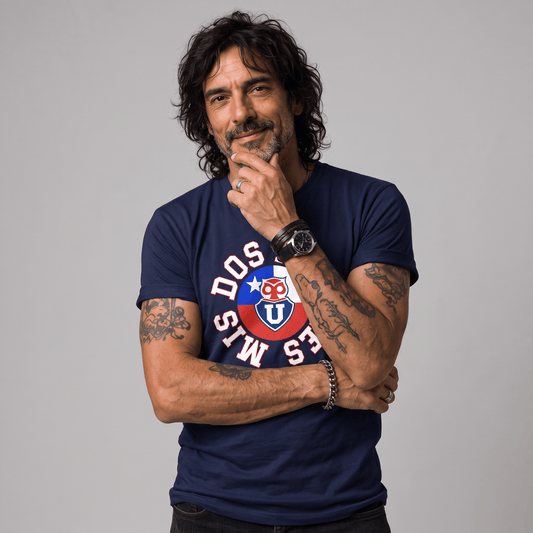 Polera U. de Chile (AZUL) - MIS DOS AMORES - Poleras de la U