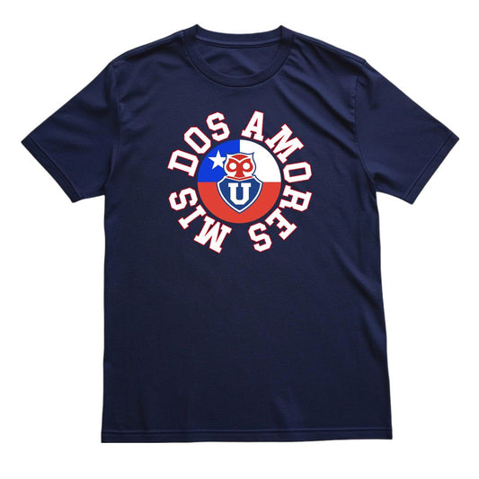 Polera U. de Chile (AZUL) - MIS DOS AMORES - Poleras de la U