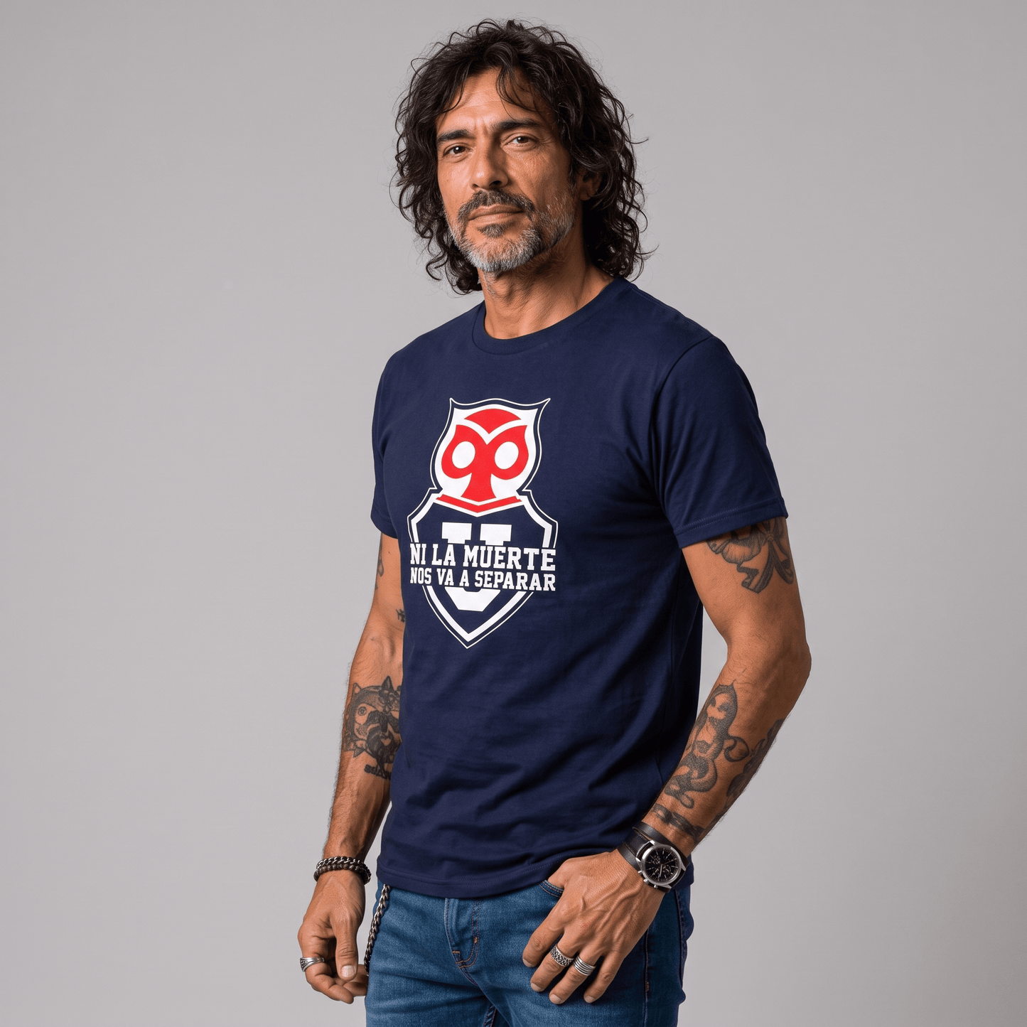 Polera U. de Chile (AZUL) - NI LA MUERTE NOS VA A SEPARAR - Poleras de la U