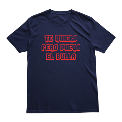 Polera azul U. de Chile Pero Juega el Bulla Letras Rojas | Poleras de la U