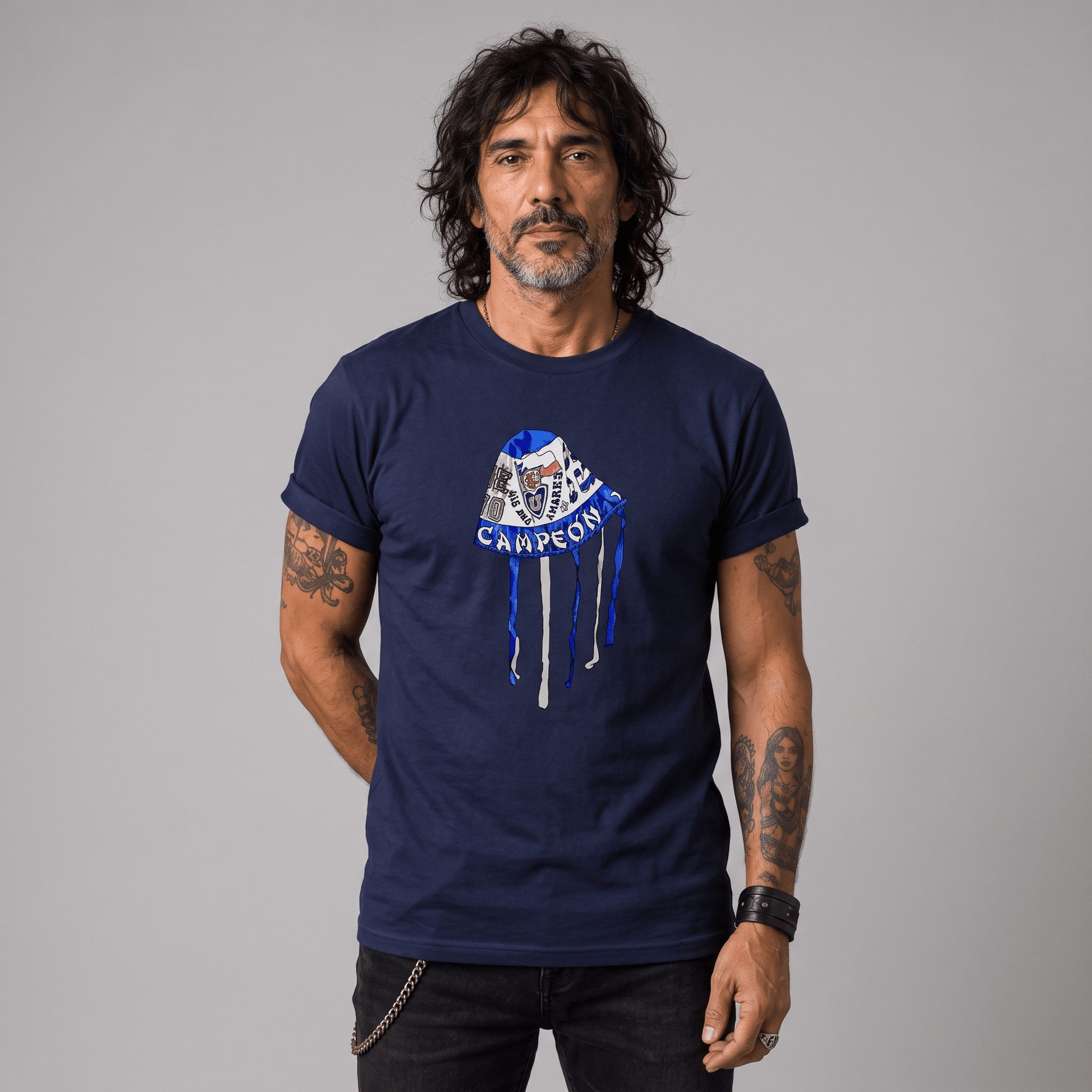 Polera U. de Chile (AZUL) - PILUSO NOVENTERO - Poleras de la U