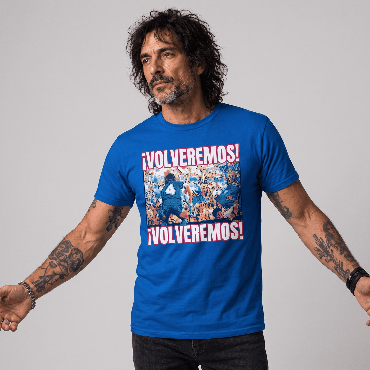 Polera U. de Chile (AZUL REY) - VOLVEREMOS '89 - Poleras de la U
