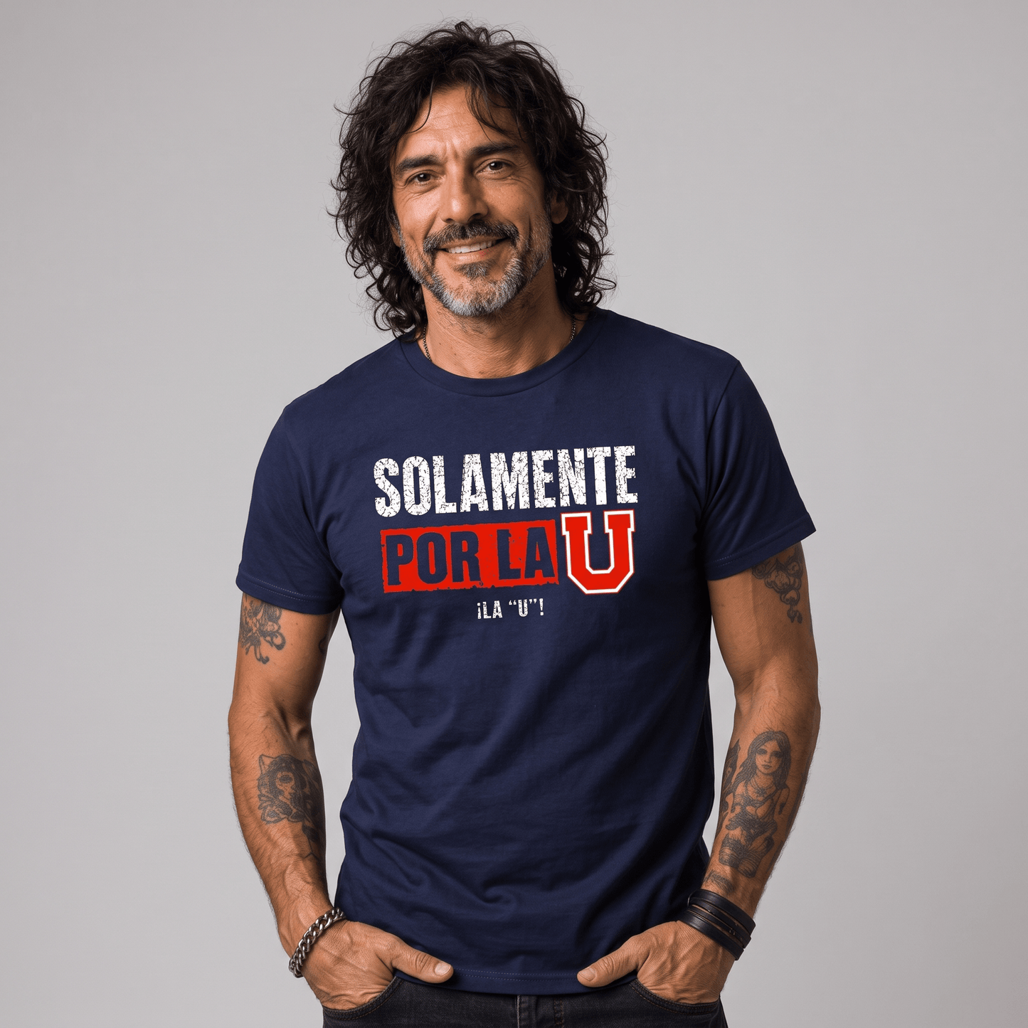 Polera U. de Chile (AZUL) - SOLAMENTE POR LA "U" - Poleras de la U