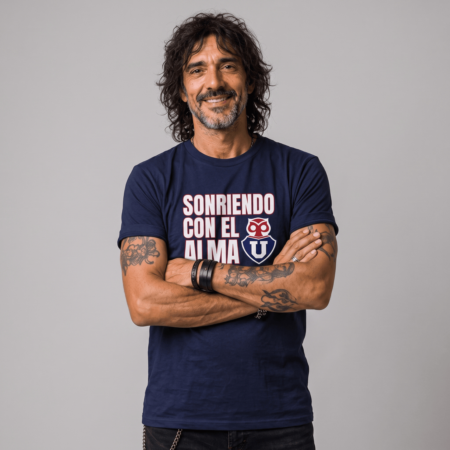 Polera U. de Chile (AZUL) - SONRIENDO CON EL ALMA - Poleras de la U