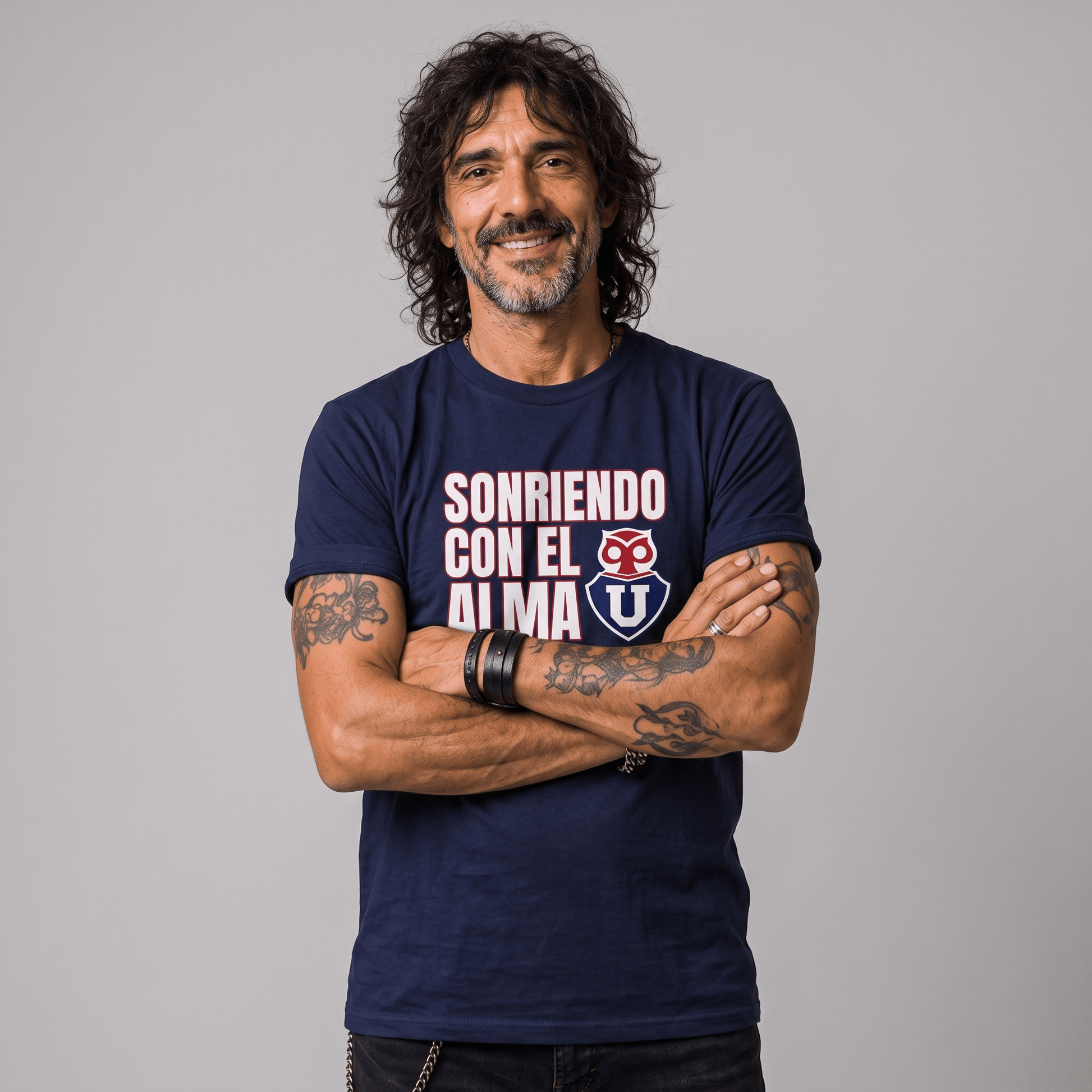 Polera U. de Chile (AZUL) - SONRIENDO CON EL ALMA - Poleras de la U