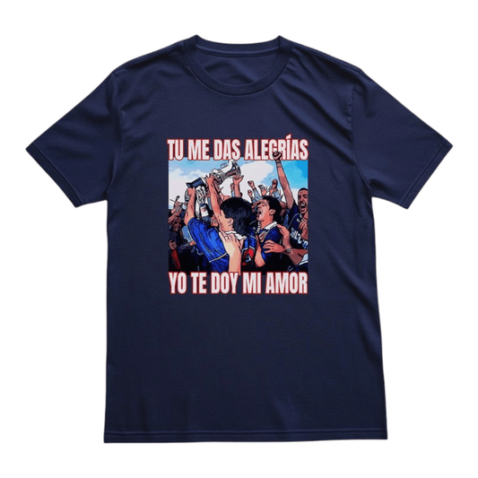 Polera U. de Chile (AZUL) - TU ME DAS ALEGRIAS - Poleras de la U