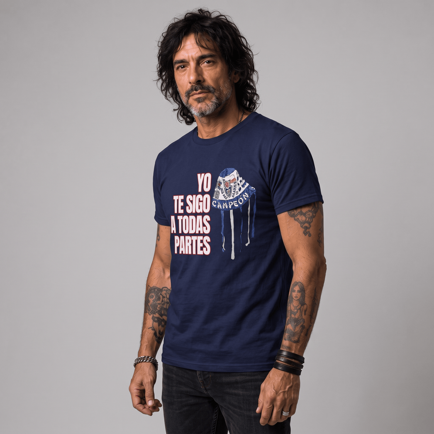 Polera U. de Chile (AZUL) - YO TE SIGO A TODAS PARTES - Poleras de la U