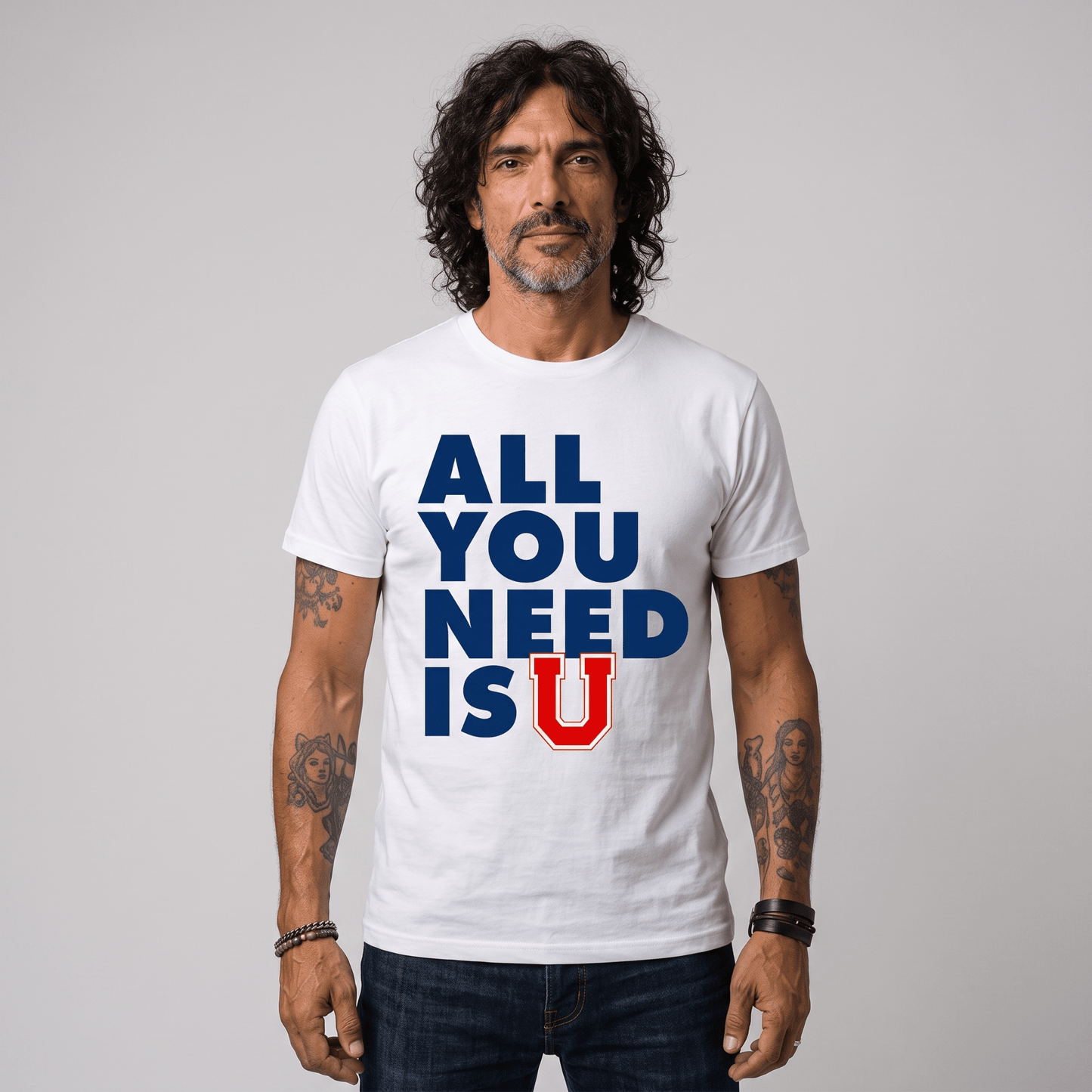 Polera U. de Chile (BLANCA) - ALL YOU NEED IS U - Poleras de la U