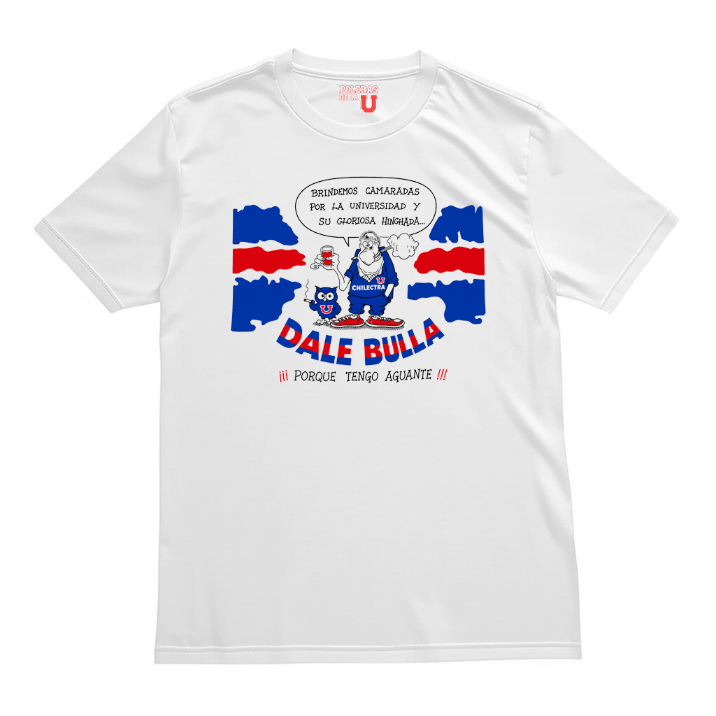 Polera U. de Chile (BLANCA) - DALE BULLA (Old School) - Poleras de la U