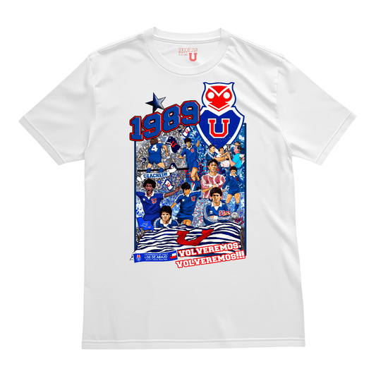 Polera U. de Chile (BLANCA) - HOMENAJE ‘89 - Poleras de la U