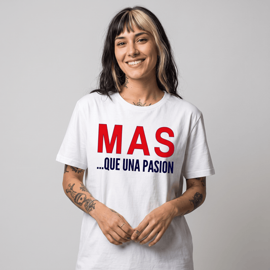 Polera U. de Chile (BLANCA) - MÁS QUE UNA PASIÓN - SUPERMÁN ‘98 - Poleras de la U