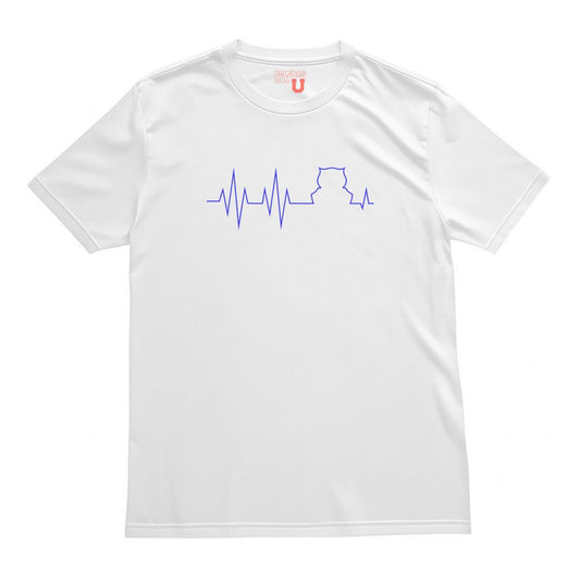 Polera U. de Chile (BLANCA) - MI VIDA (Azul) - Poleras de la U