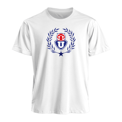 Polera blanca U. de Chile Olimpo Azul | Poleras de la U