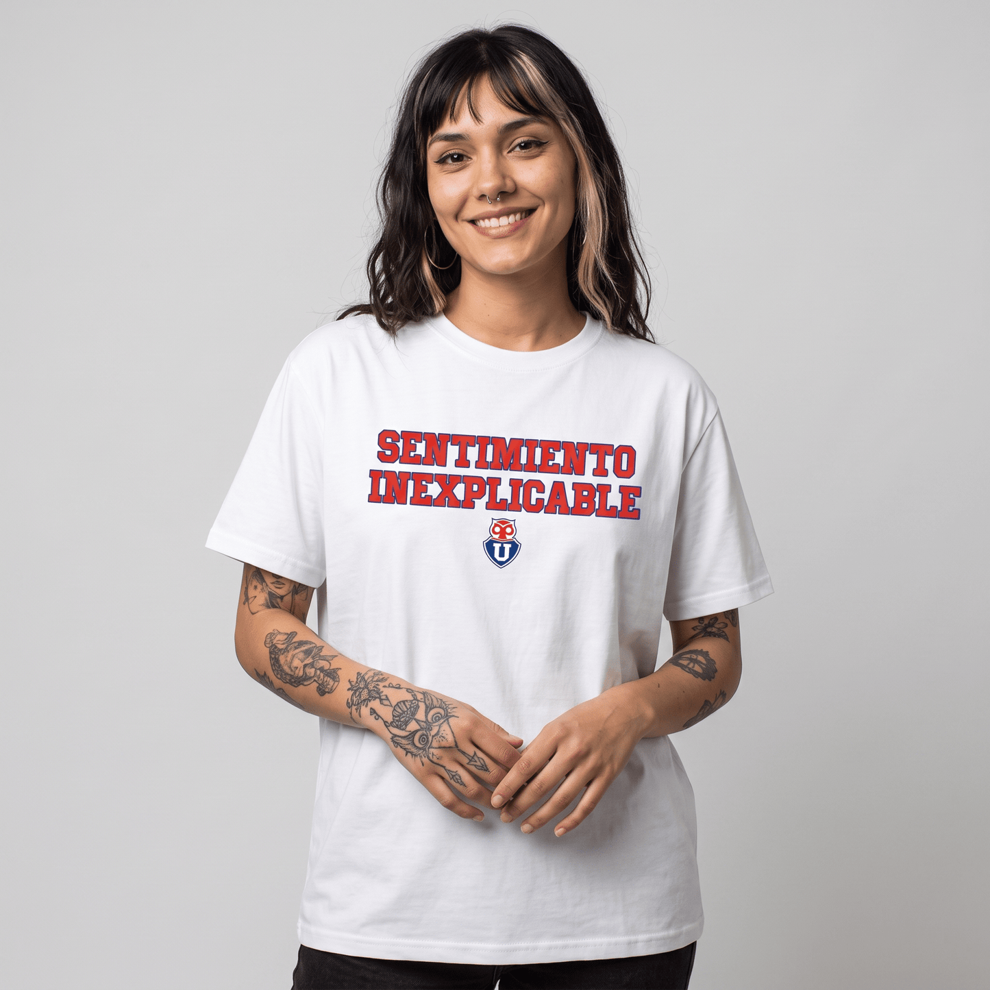 Polera U. de Chile (BLANCA) - SENTIMIENTO INEXPLICABLE - Poleras de la U