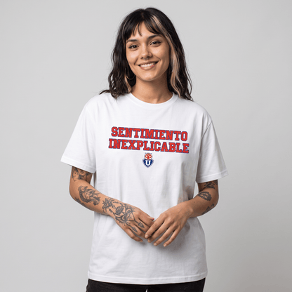 Polera U. de Chile (BLANCA) - SENTIMIENTO INEXPLICABLE - Poleras de la U