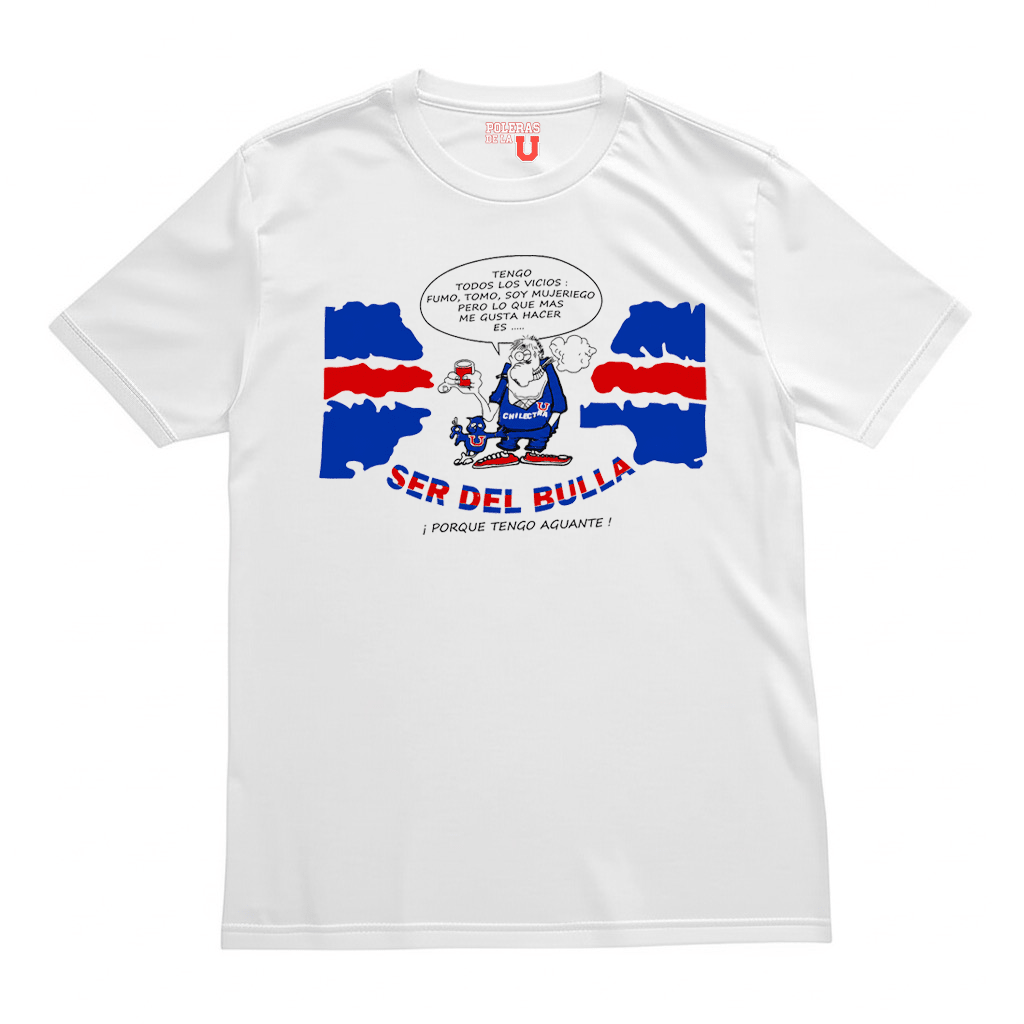 Polera U. de Chile (BLANCA) - SER DEL BULLA (Old School) - Poleras de la U