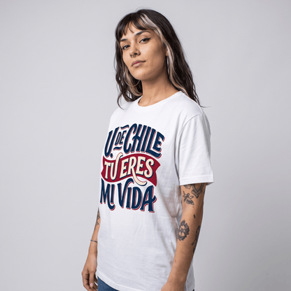 Polera U. de Chile (BLANCA) - U. DE CHILE TU ERES MI VIDA - Poleras de la U