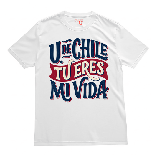Polera U. de Chile (BLANCA) - U. DE CHILE TU ERES MI VIDA - Poleras de la U